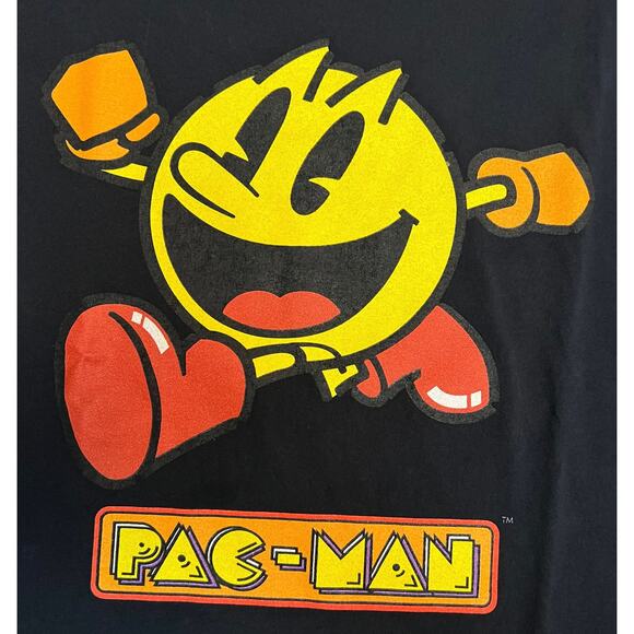 Pac-Man Graphic Long Sleeve Shirt Men’s M – Ghosts & Japanese Print Sleeves - Picture 4 of 9